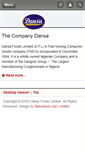 Mobile Screenshot of dansa-foods.com